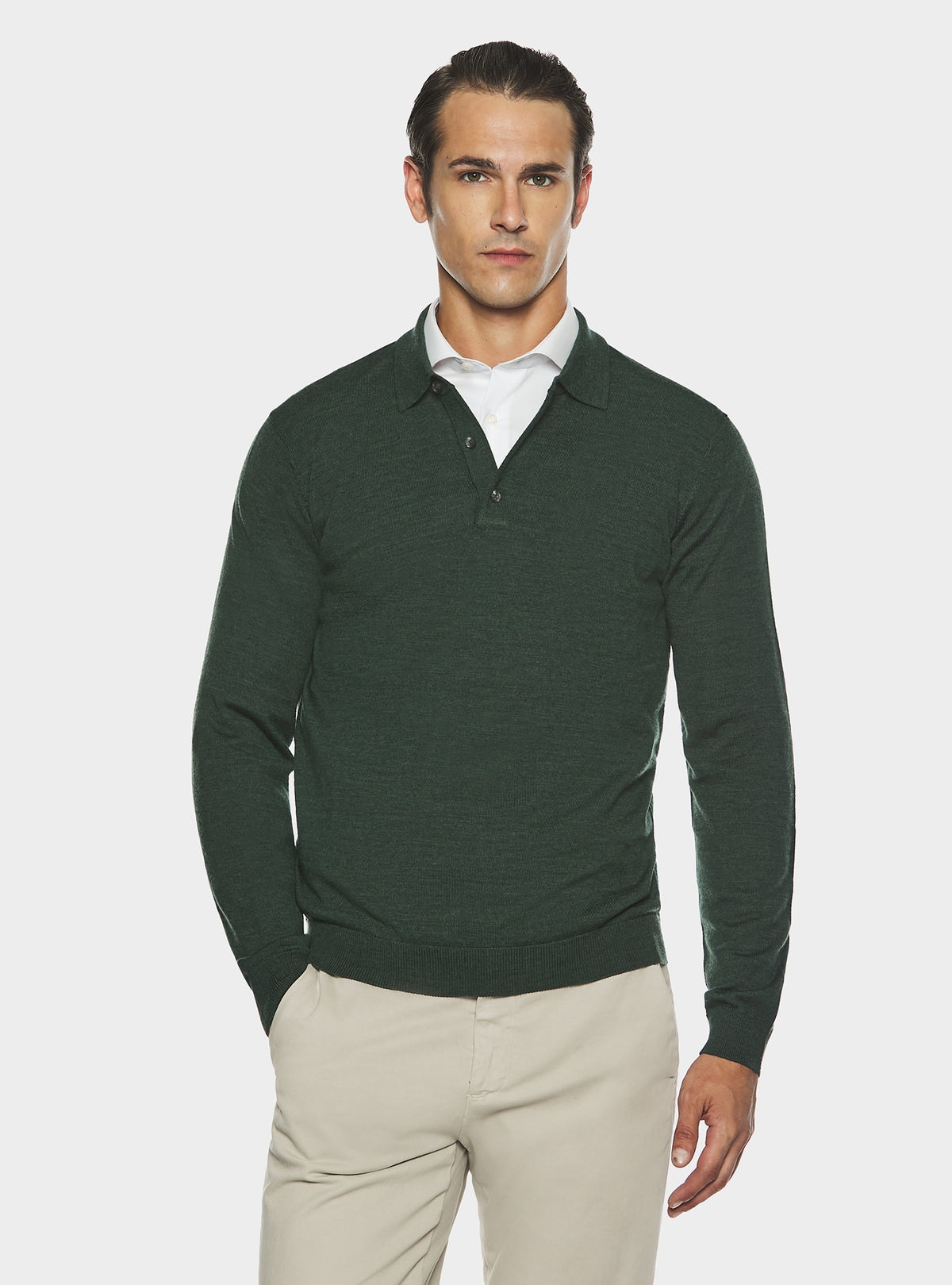 Polo in maglia uomo a manica lunga-0