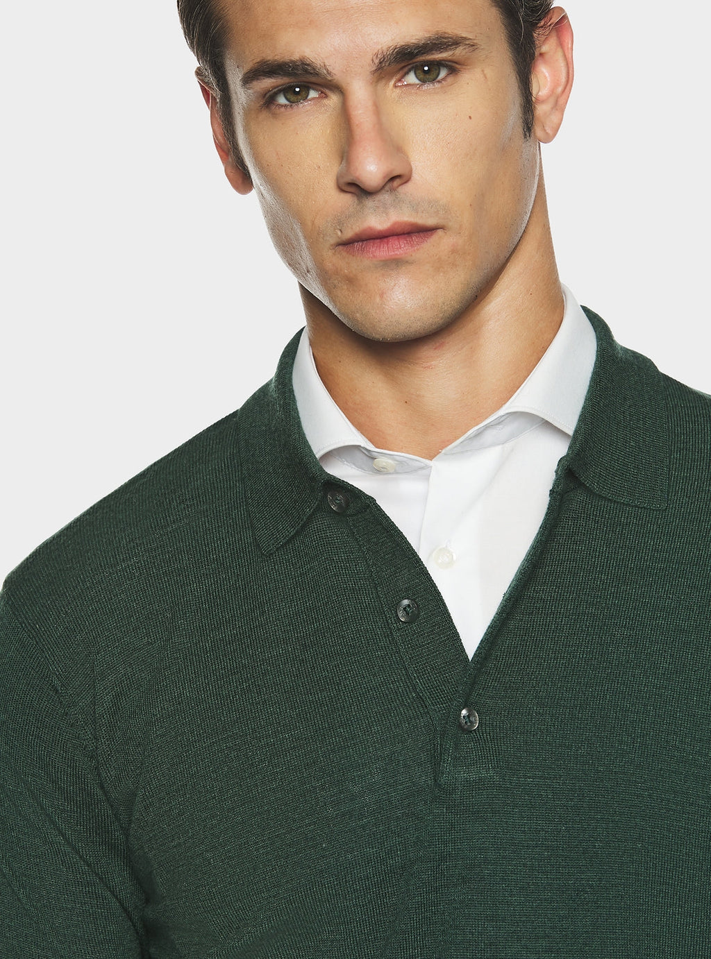 Polo in maglia uomo a manica lunga-2