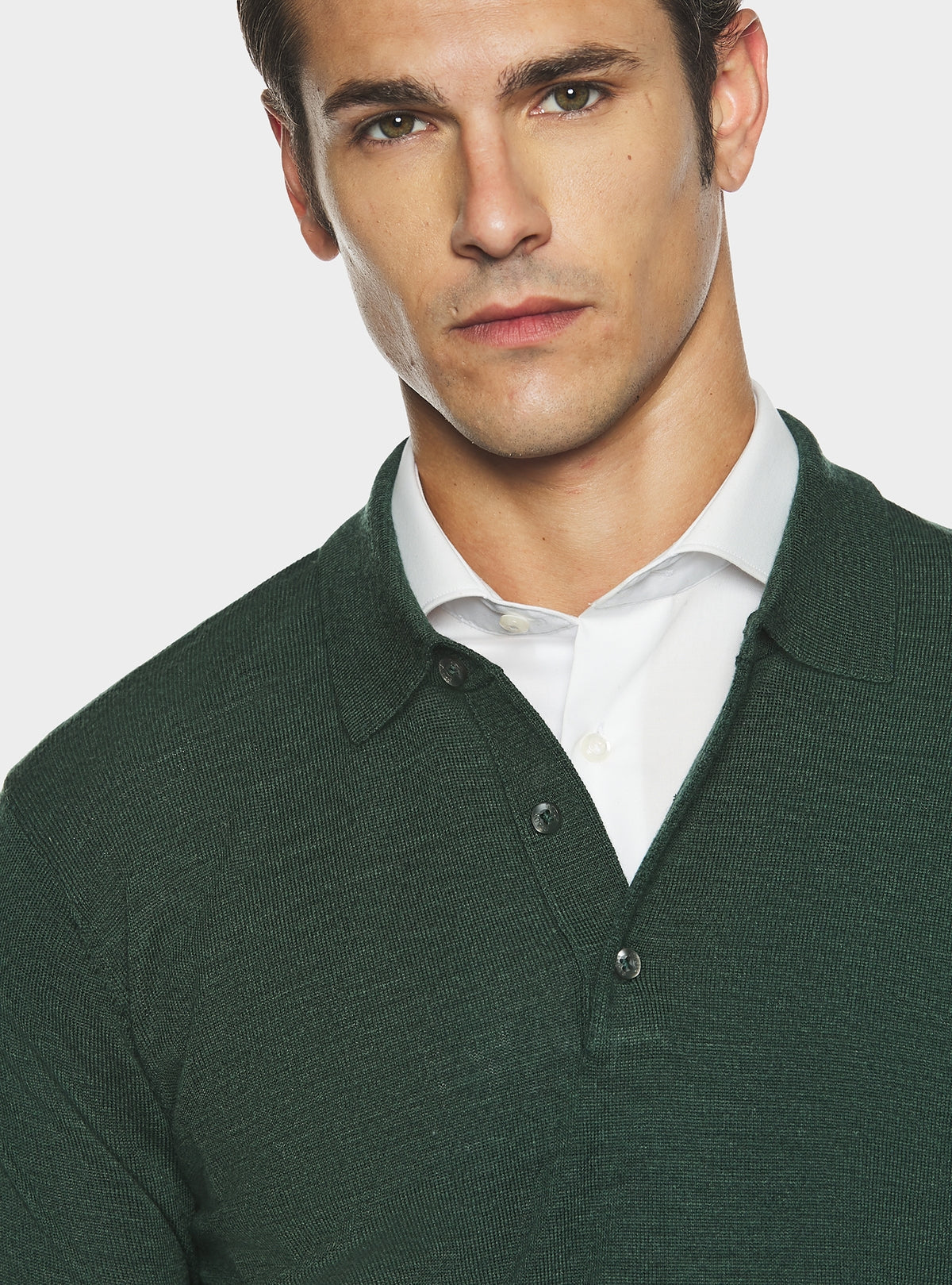 Polo in maglia uomo a manica lunga-2