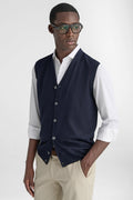 Gilet in maglia con bottoni-0