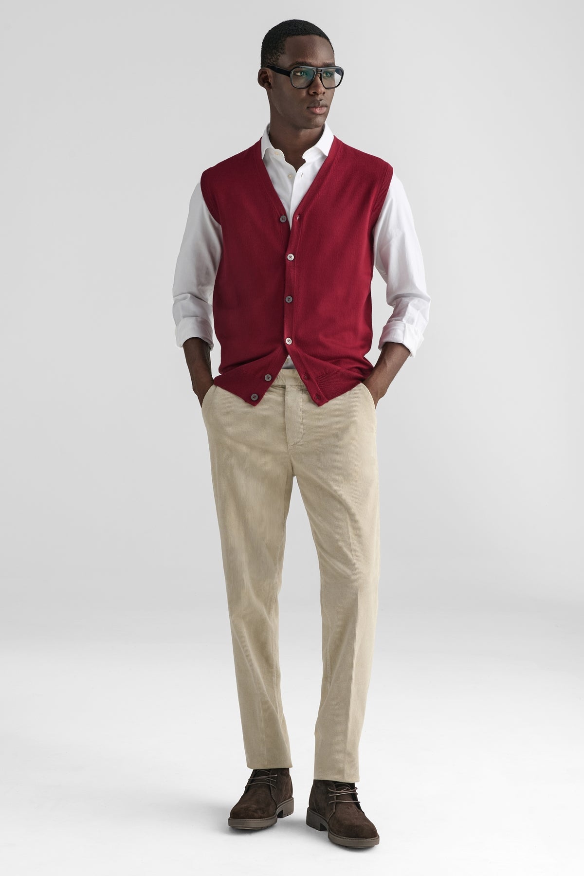 Gilet in maglia con bottoni-1