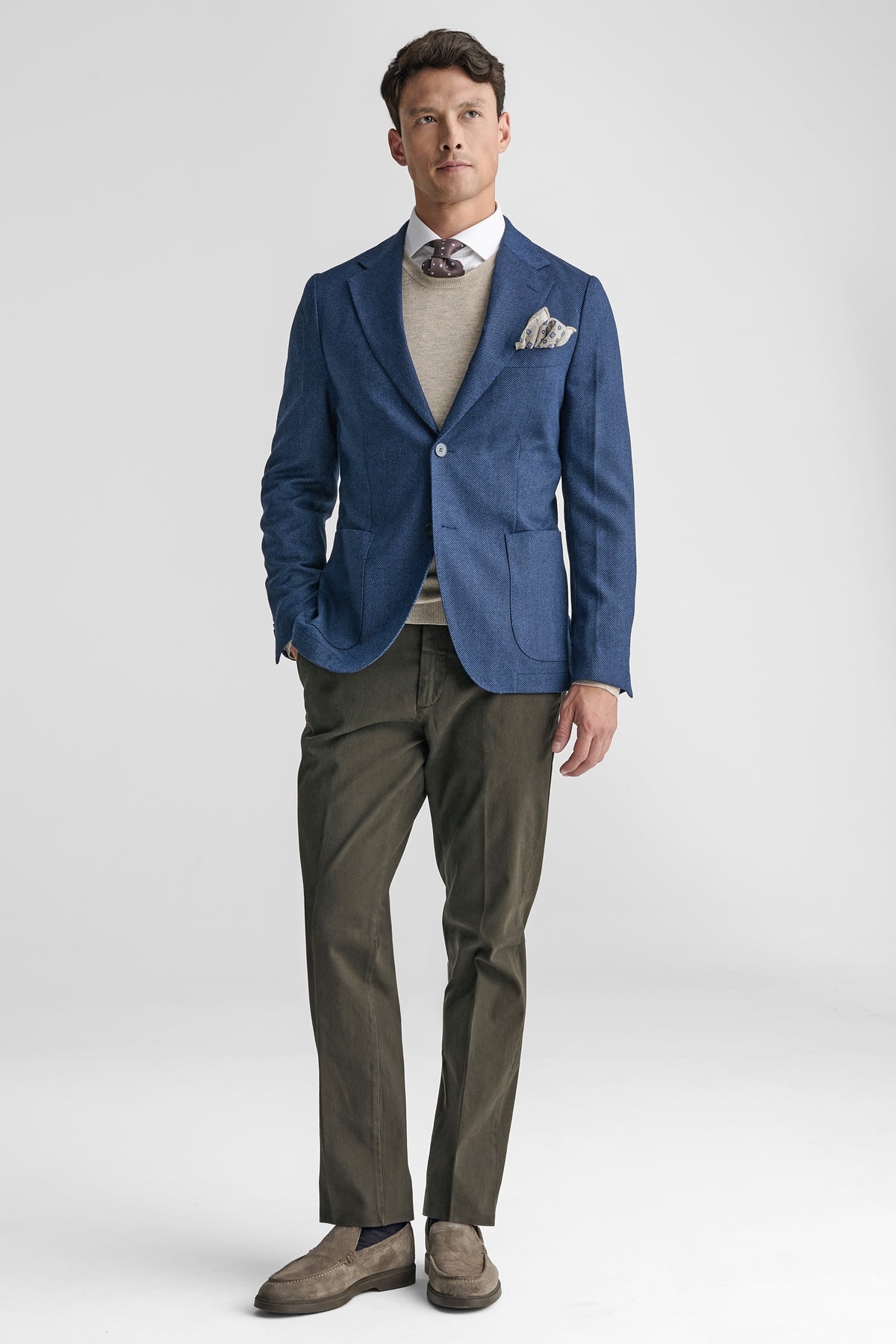 Giacca diagonale uomo in 100% lana-1