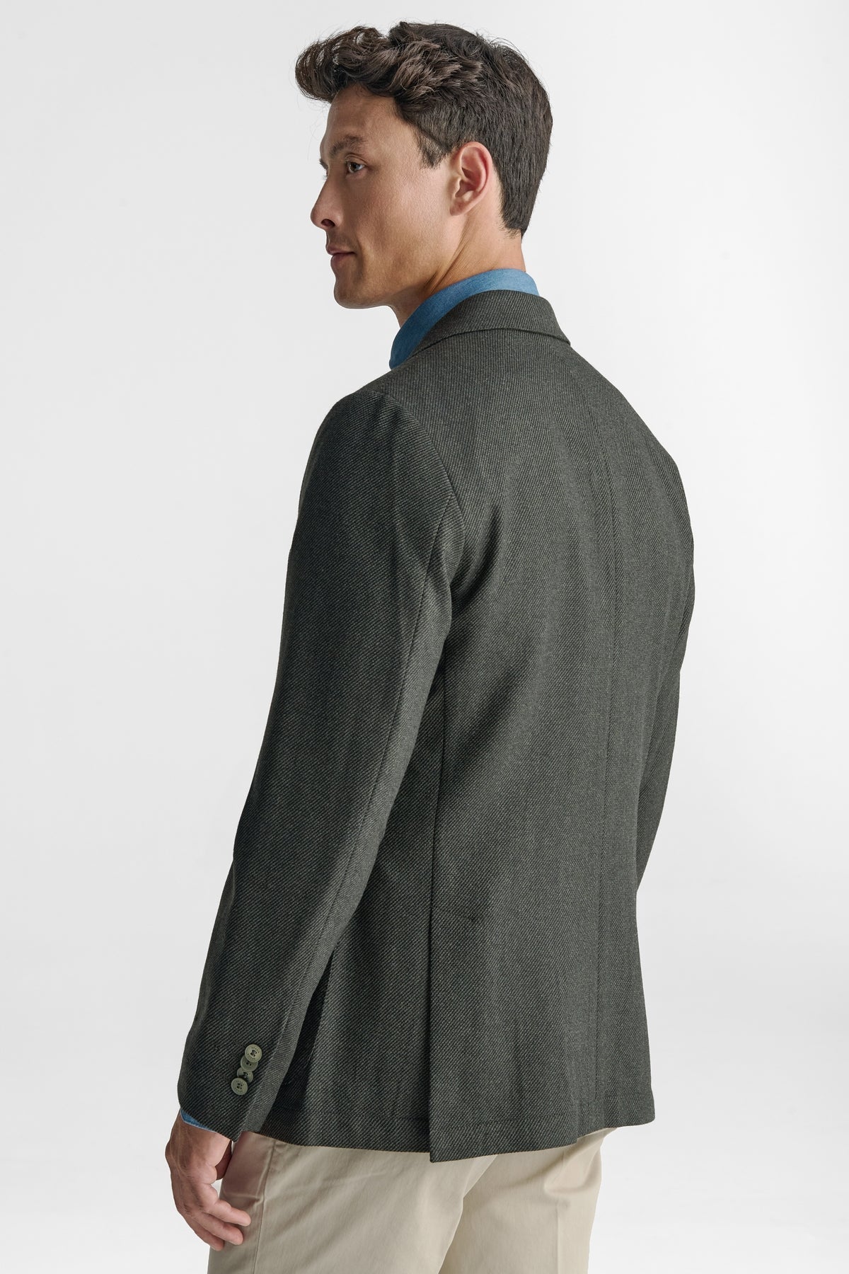 Giacca diagonale uomo in 100% lana-3