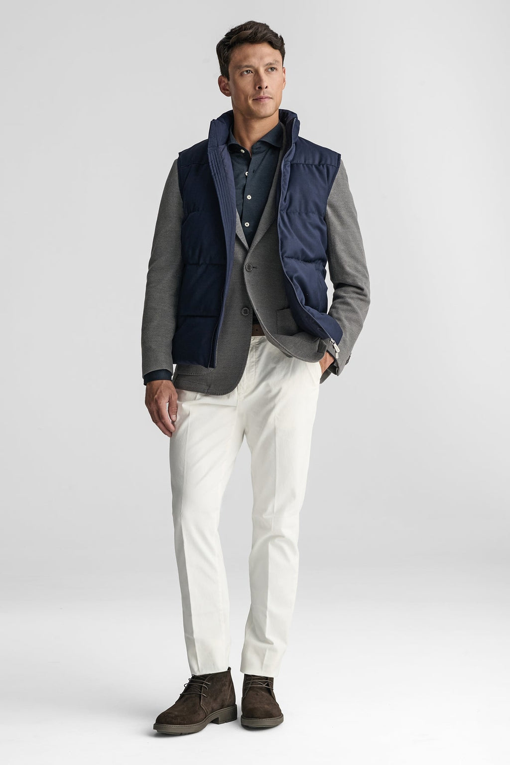 Gilet smanicato uomo in misto Lana-1