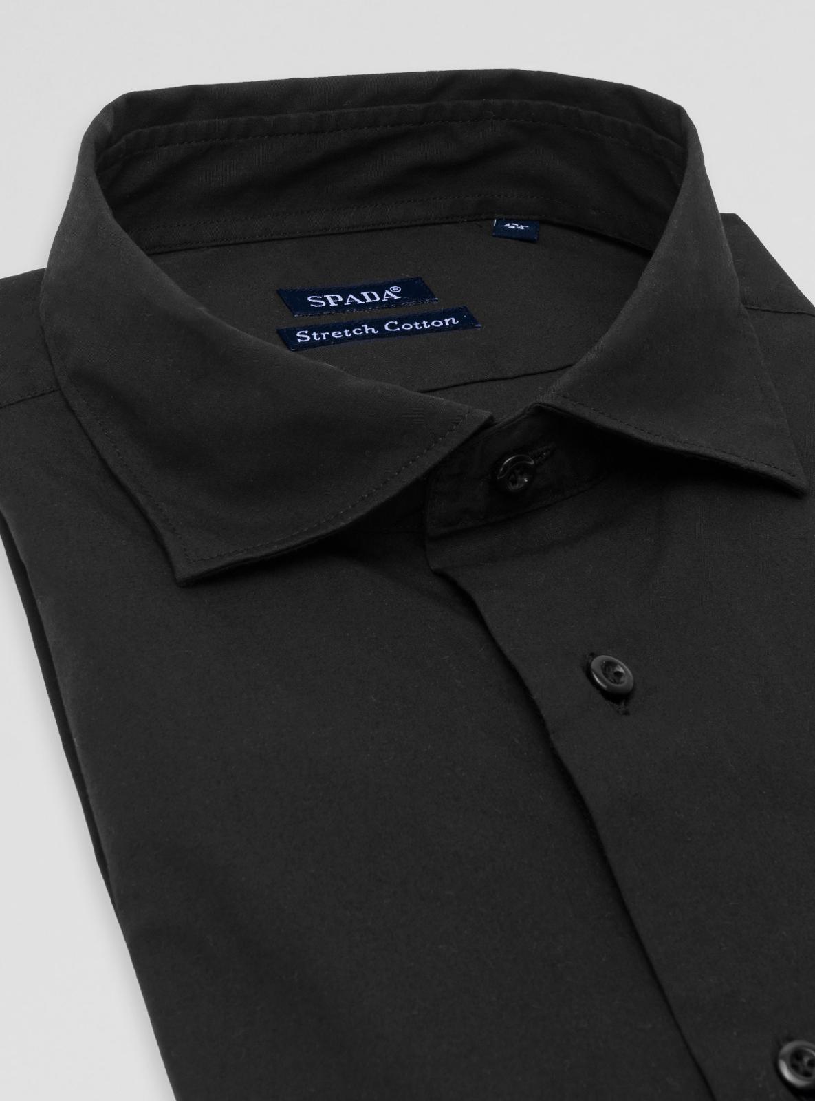 Camicia collo francese in cotone stretch-2
