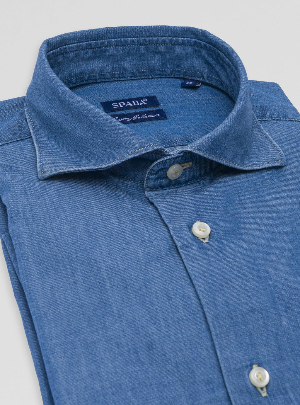 Camicia uomo effetto jeans in 100% cotone-1