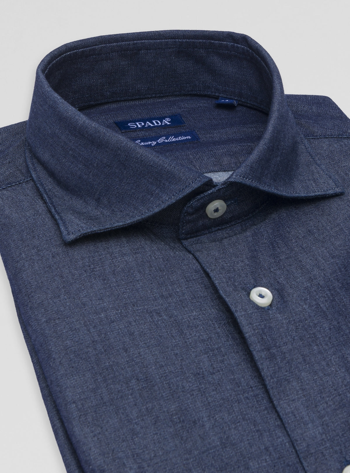 Camicia uomo effetto jeans in 100% cotone-1