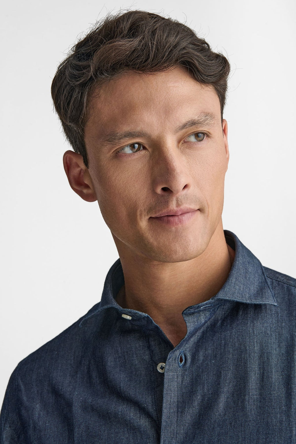 Camicia uomo effetto jeans in 100% cotone-2