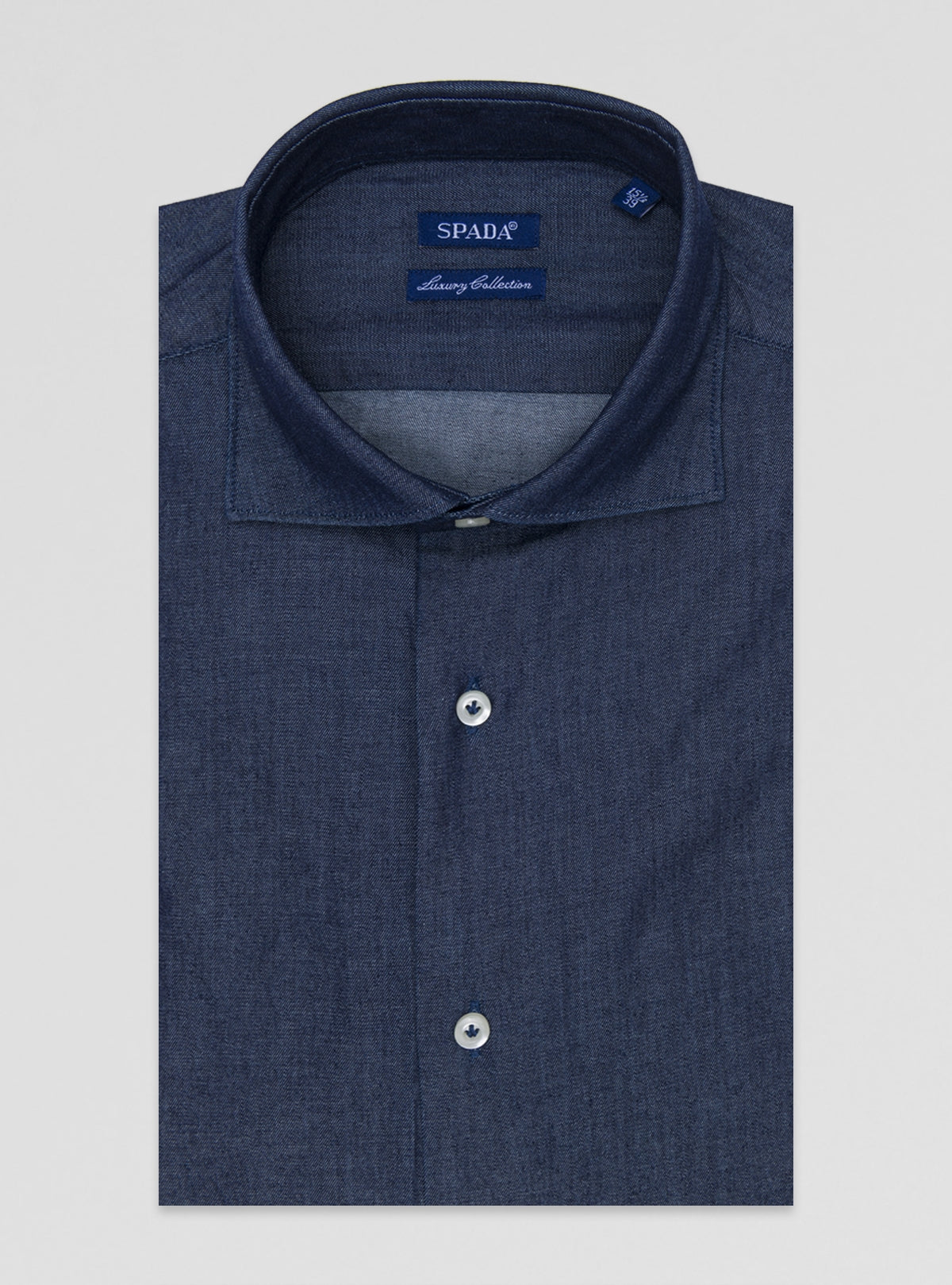Camicia uomo effetto jeans in 100% cotone-0