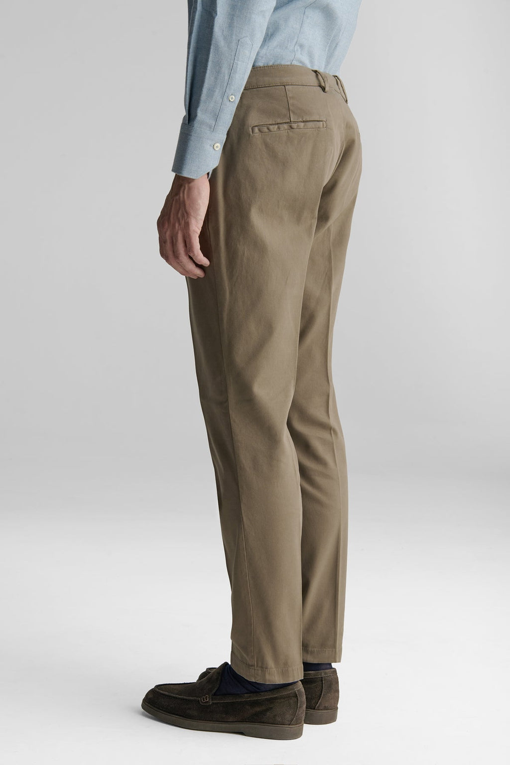 Pantaloni Chino in cotone a trama elasticizzato-3