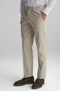 Pantaloni Chino in cotone a trama elasticizzato-0