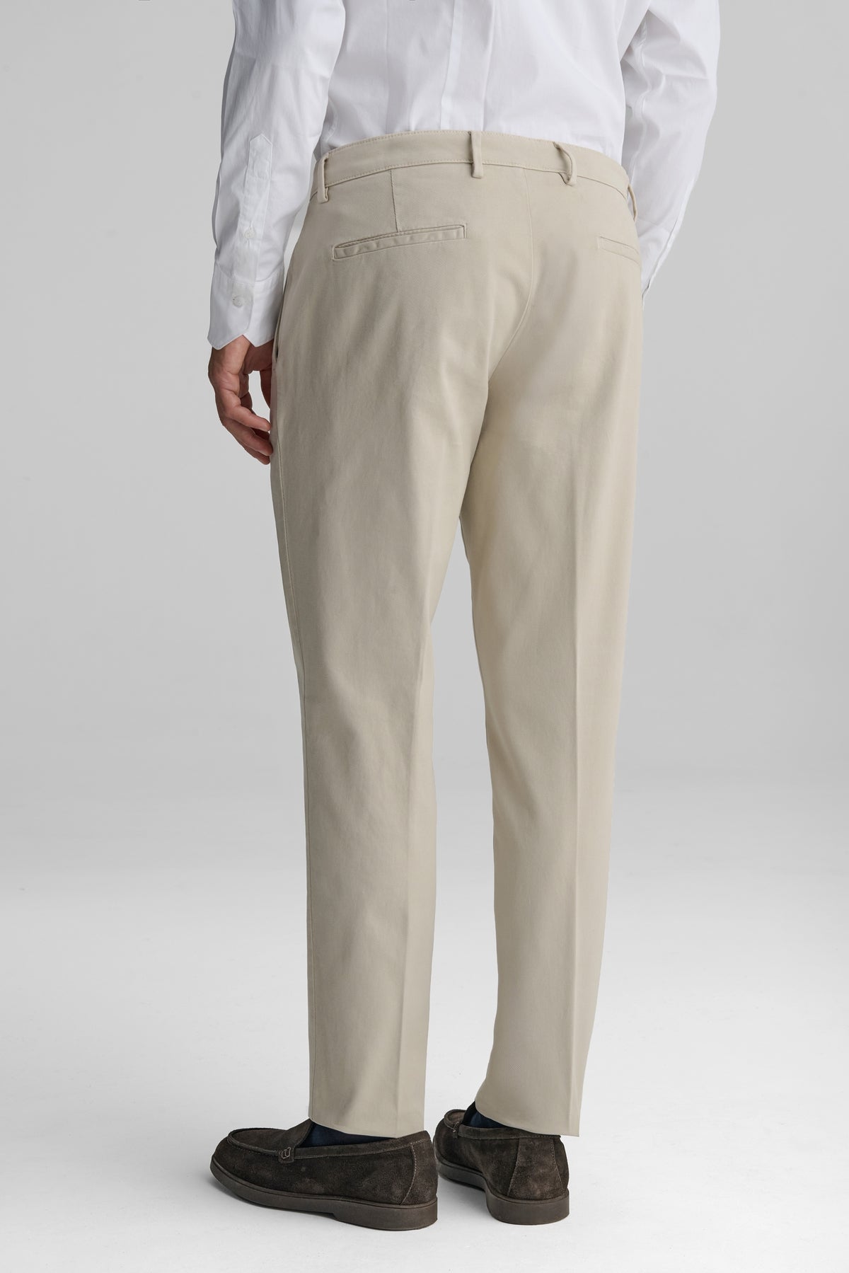 Pantaloni Chino in cotone a trama elasticizzato-3