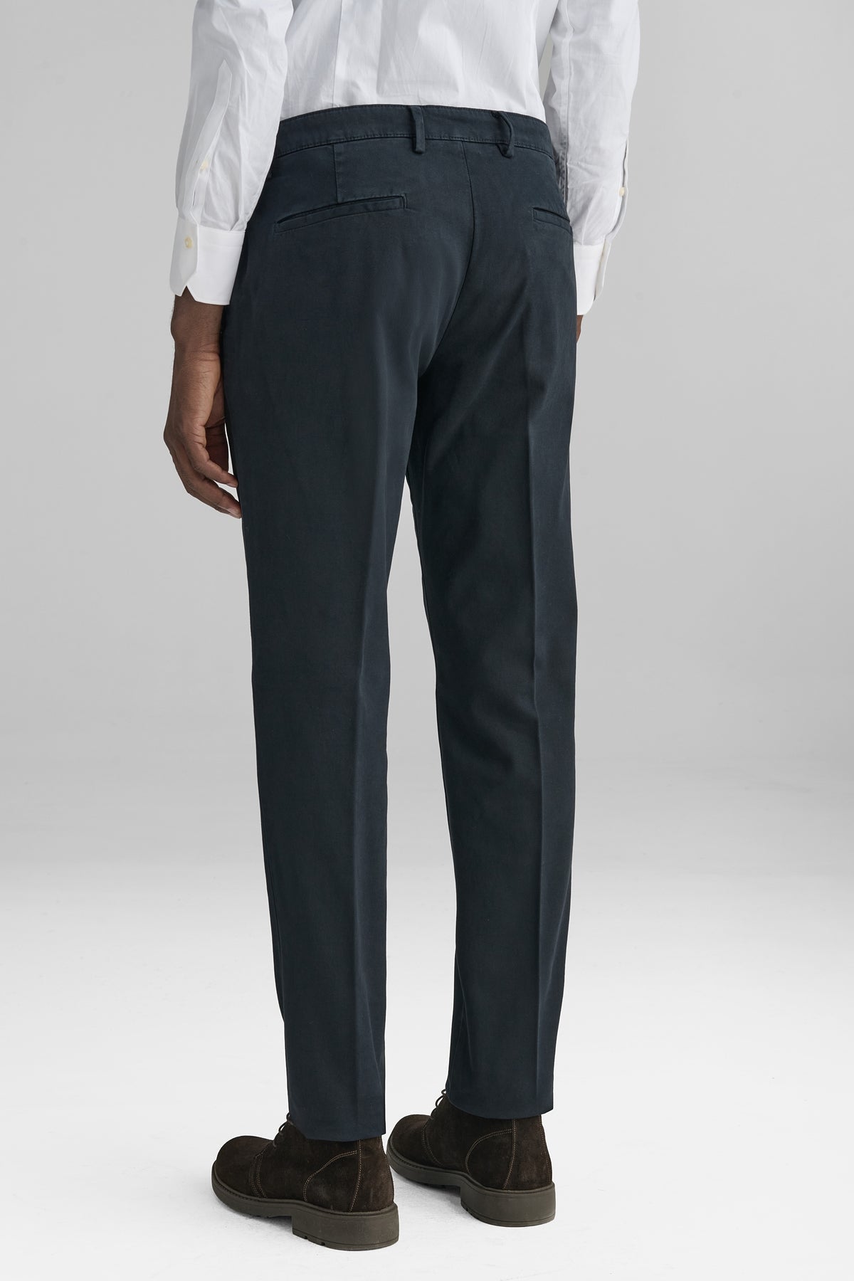 Pantaloni Chino in cotone a trama elasticizzato-3
