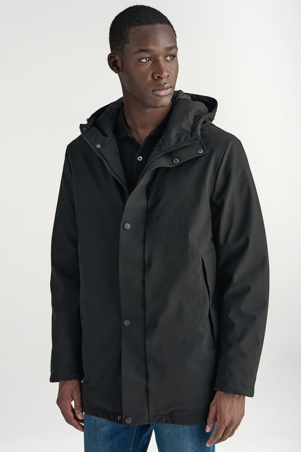 Giubbino uomo antivento in Nylon Stretch-0