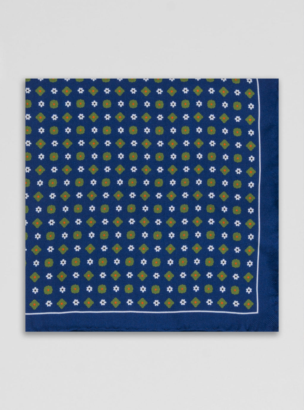 Pochette da giacca a fantasia in seta-0