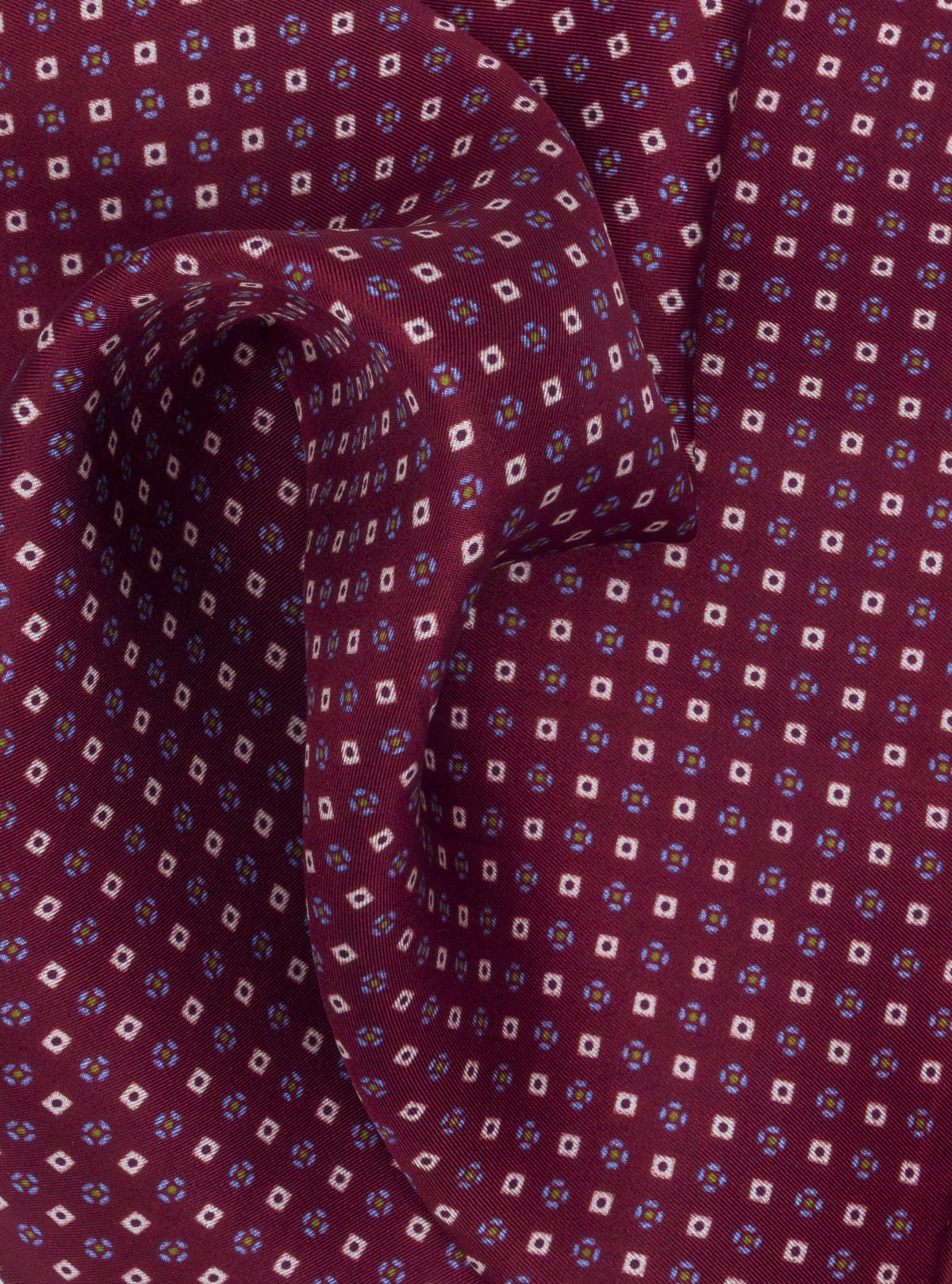 Pochette da giacca a fantasia in seta-1