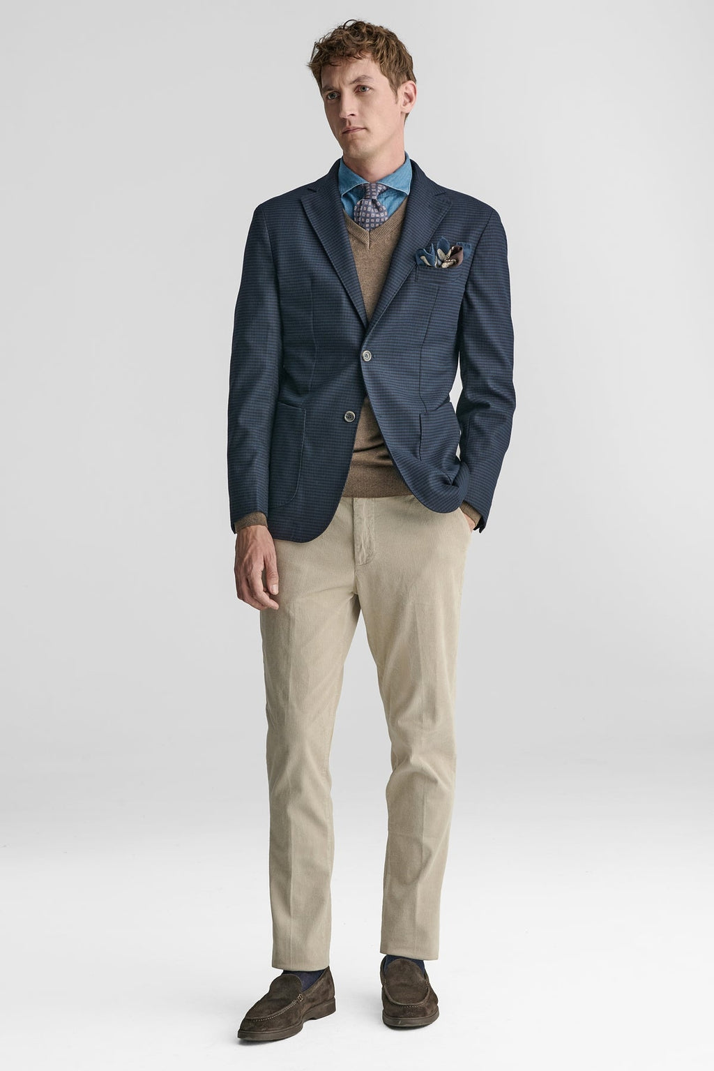Giacca uomo in pied de poule sartoriale-1
