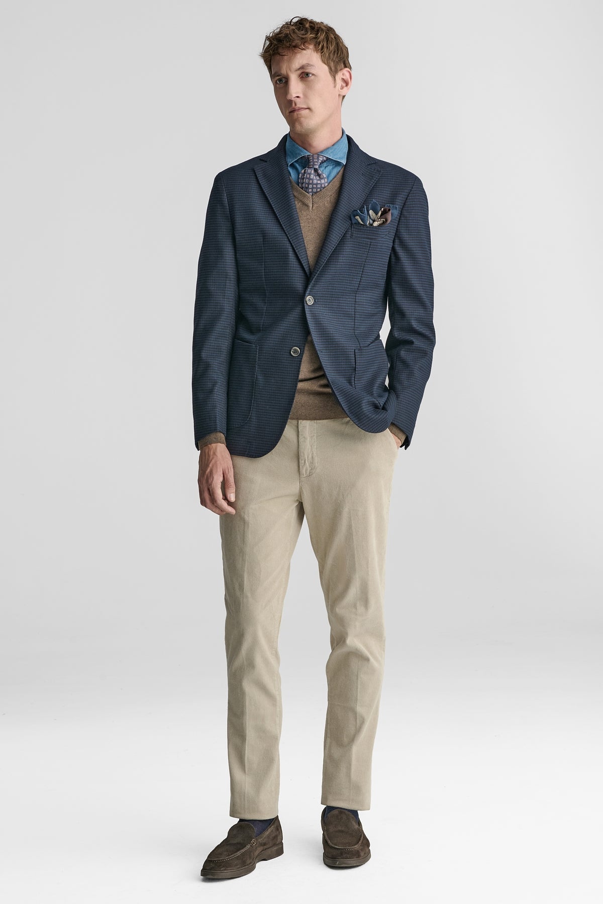 Giacca uomo in pied de poule sartoriale-1