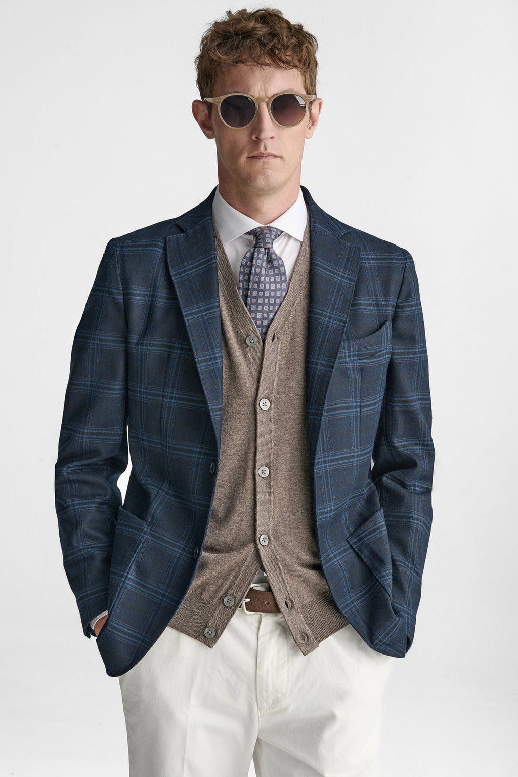 Giacca uomo a quadri sartoriale-3