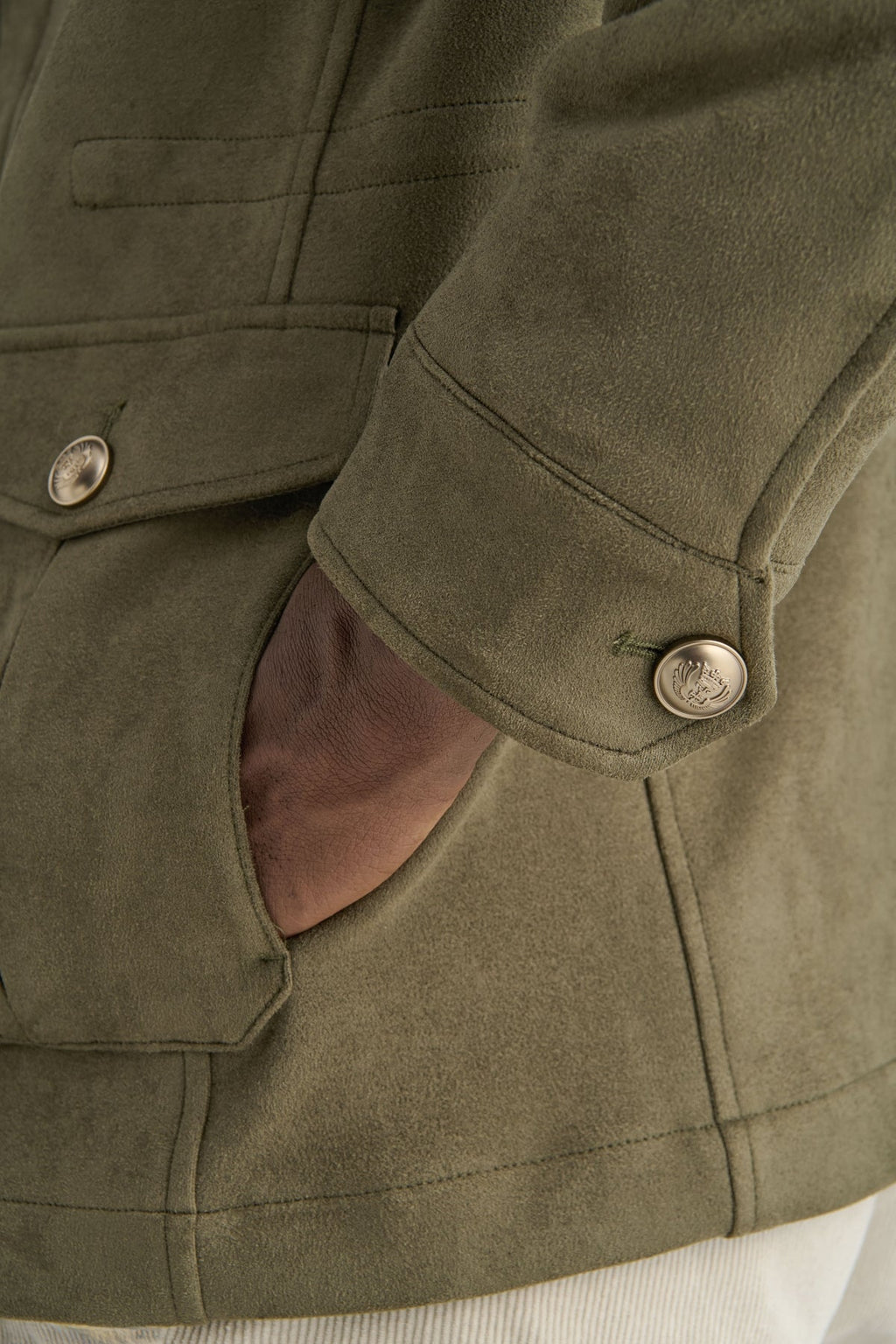 Giubbino uomo 4 tasche effetto camoscio-4