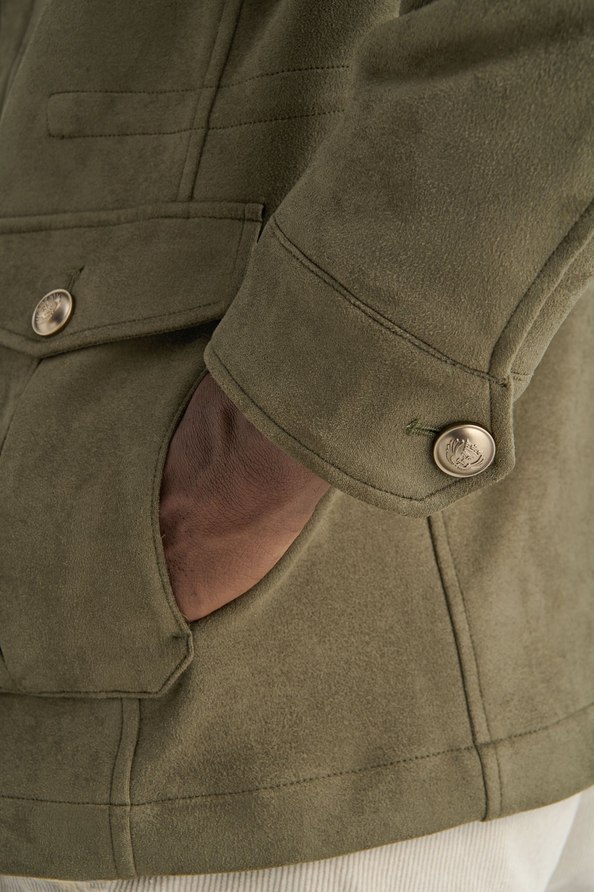 Giubbino uomo 4 tasche effetto camoscio-4