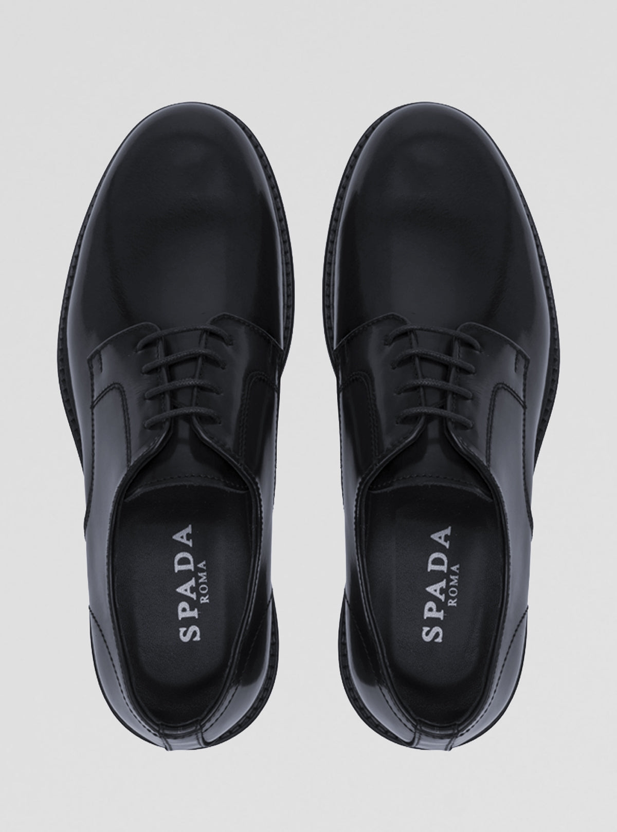 Scarpe derby in pelle con suola cuoio-2