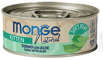 MONGE CAT NATURAL KITTEN JELLY TONNO CON ALOE 80 GR.