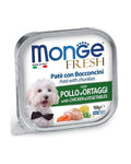 MONGE FRESH PATE' E BOCCONCINI CON POLLO & ORTAGGI 100 GR.