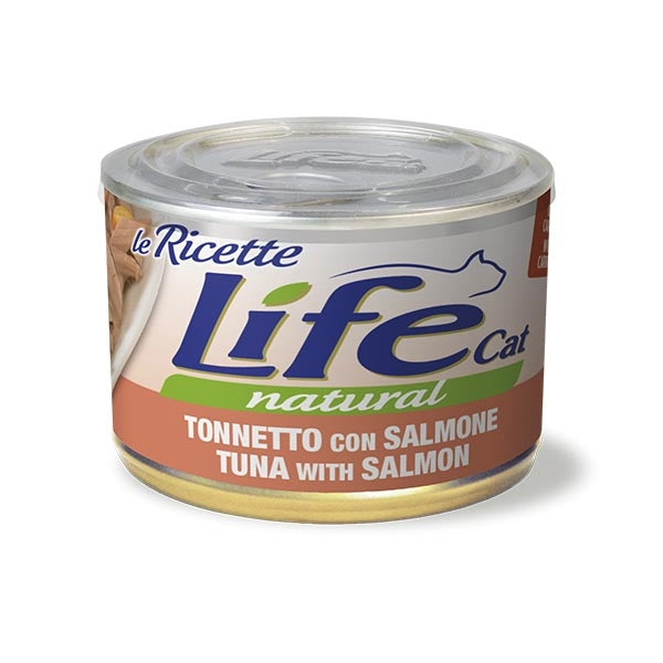 LIFE CAT NATURAL RICETTE TONNO CON SALMONE 150 GR.