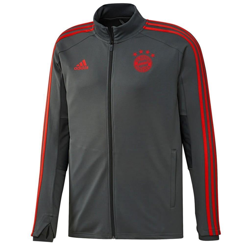 Bayern Munich grey training players Soccer tracksuit 2018/19 - Adidas-2