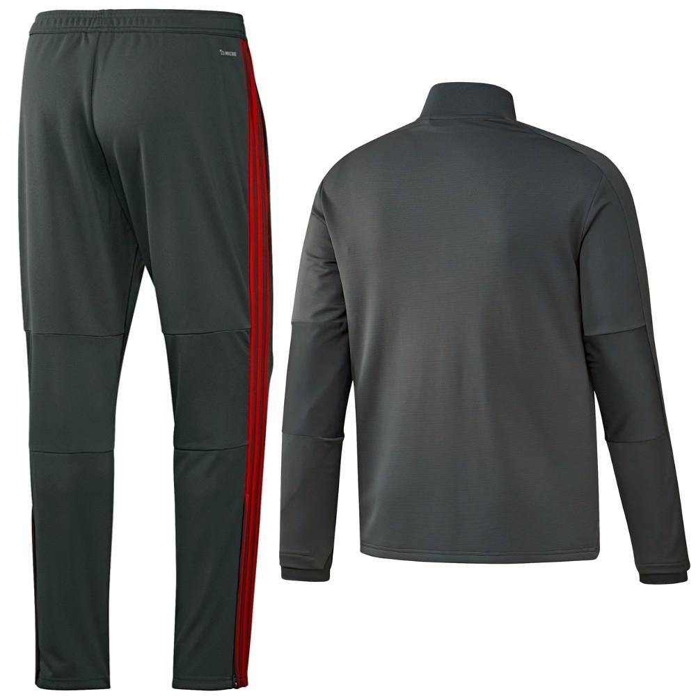 Bayern Munich grey training players Soccer tracksuit 2018/19 - Adidas-1