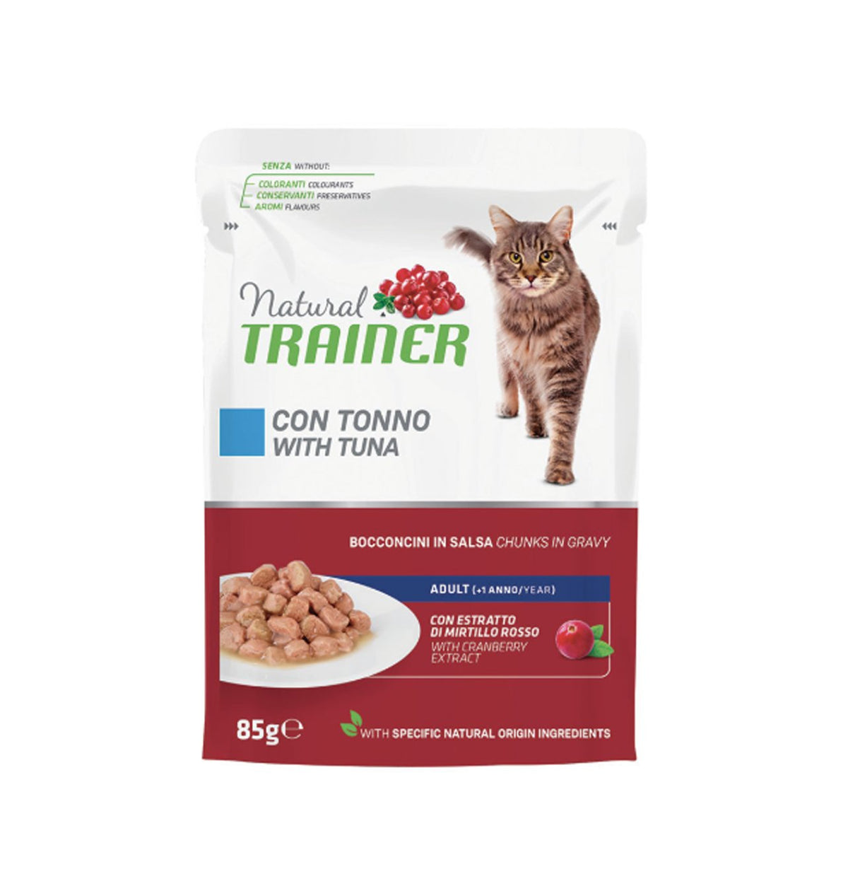 NATURAL TRAINER CAT ADULT TONNO 85 GR.