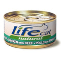 LIFE CAT NATURAL POLLO CON MANZO 85 GR.