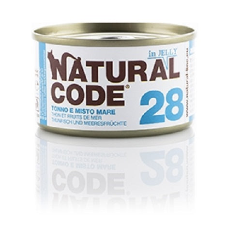 NATURAL CODE 28 TONNO & MISTO MARE IN JELLY 85 GR.