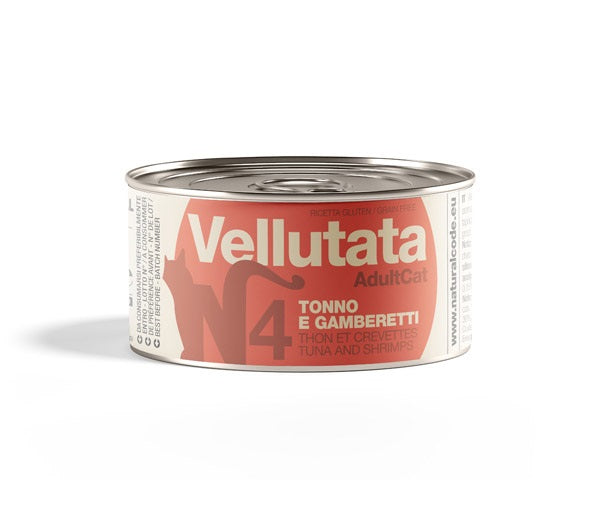 NATURAL CODE VELLUTATA 4 TONNO & GAMBERETTI 85 GR.