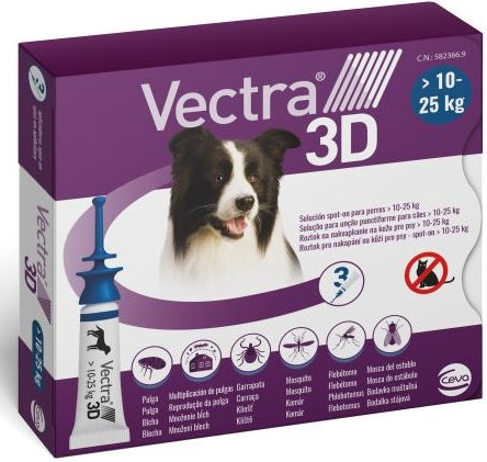 VECTRA 3D SPOT-ON CANI (10-25 KG.) 3 PIPETTE