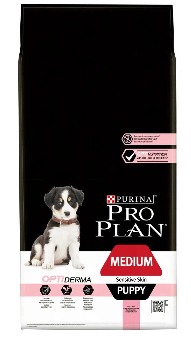 PURINA PROPLAN DOG MEDIUM PUPPY OPTIDERMA 12 KG.