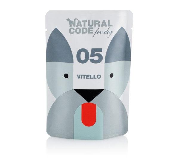 NATURAL CODE DOG05 VITELLO BUSTA 100 GR.
