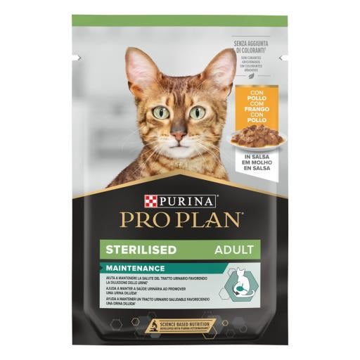 PURINA PRO PLAN CAT STERILISED POLLO IN SALSA 85 GR.