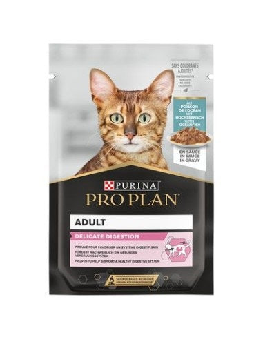 PURINA PRO PLAN CAT DELICATE DIGESTION PESCE DELL'OCEANO IN SALSA 85 GR.
