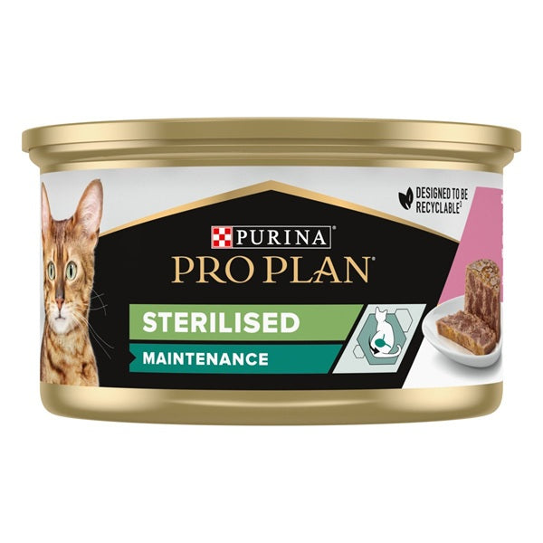 PURINA PRO PLAN CAT STERILISED MAINTENANCE TONNO & SALMONE 85 GR.
