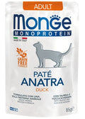 MONGE CAT MONOPROTEIN PATE' ADULT ANATRA 85 GR.