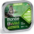 MONGE BWILD CAT GRAIN FREE STERILISED PATE' CINGHIALE & ORTAGGI 100 GR.