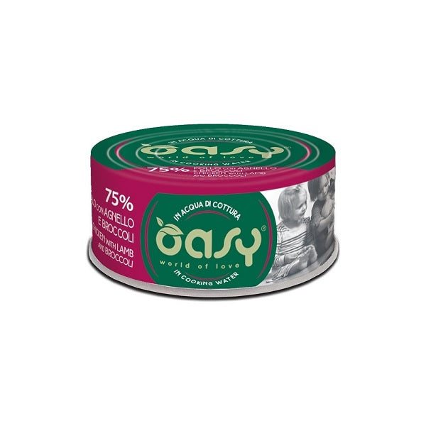 OASY MORE LOVE ACQUA DI COTTURA POLLO, AGNELLO & BROCCOLI 70 GR.