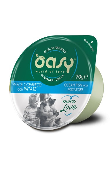 OASY MORE LOVE SALSA NATURALE PESCE OCEANICO & PATATE 70 GR.