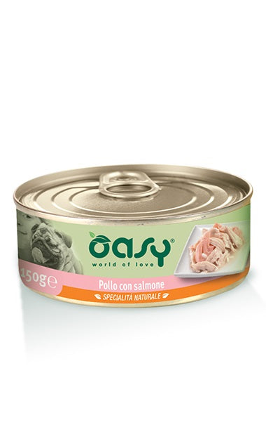 OASY DOG POLLO CON SALMONE 150 GR.