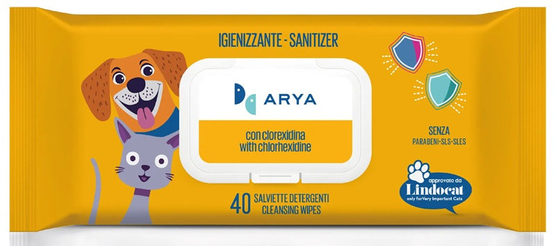 ARYA SALVIETTE DETERGENTI IGIENIZZANTE CON CLOREXIDINA 40 PZ.