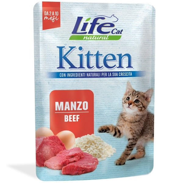 LIFE CAT NATURAL BUSTA KITTEN MANZO 70 GR.