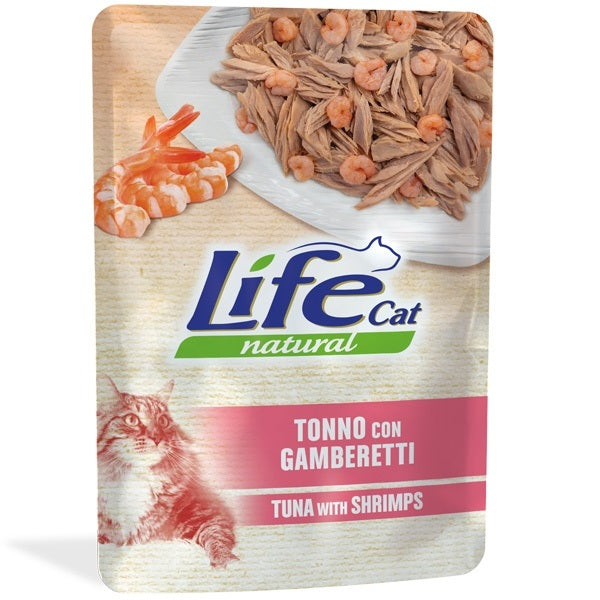 LIFE CAT NATURAL BUSTA TONNO CON GAMBERETTI 70 GR.