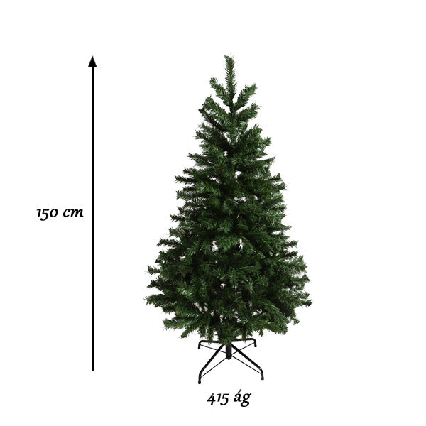 Albero di Natale artificiale Nordmann – 150 cm con base in metallo